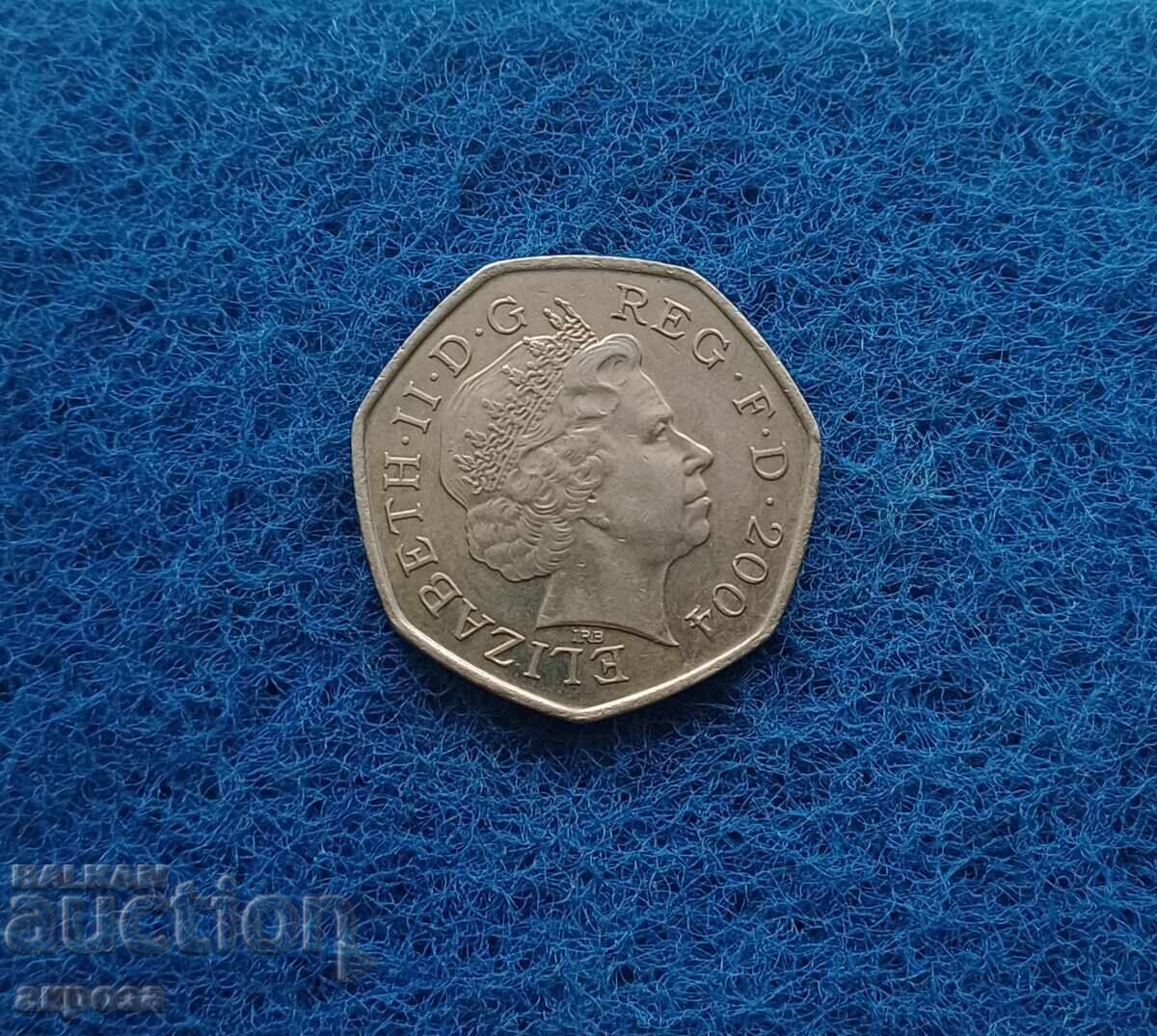 50 de pence Marea Britanie 2004 cu preț 9.80 BGN | € 5.01