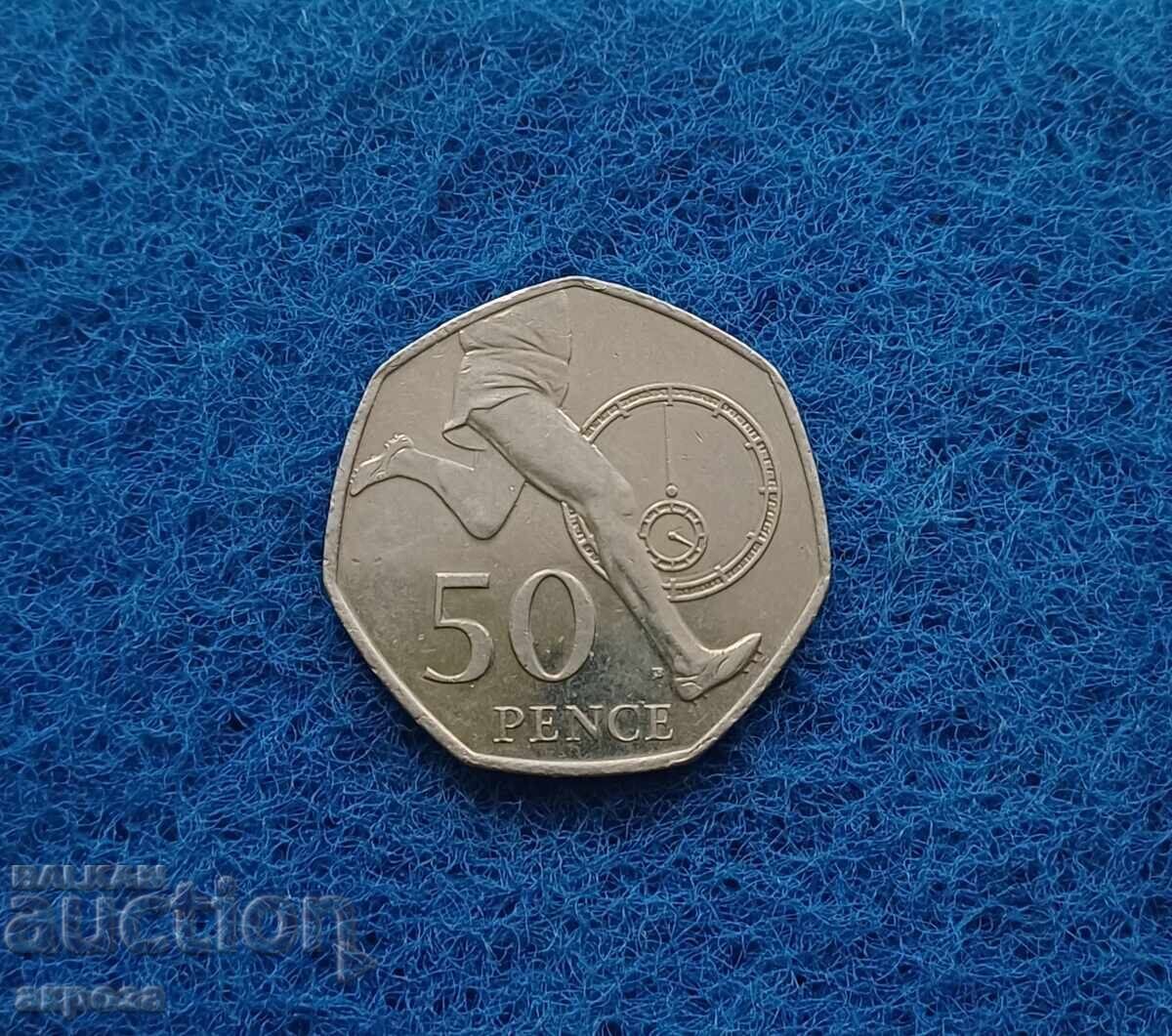50 de pence Marea Britanie 2004