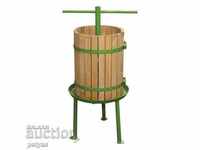 Presă verticală pentru struguri și fructe, 39 litri