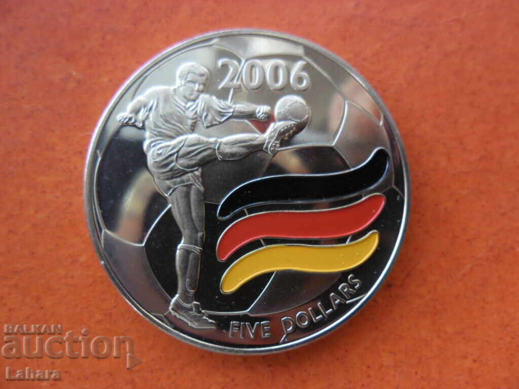 Δημοπρασία 5 δολάρια 2003 Λιβερία Παγκόσμιο Κύπελλο Ποδοσφαίρου Γερμανία