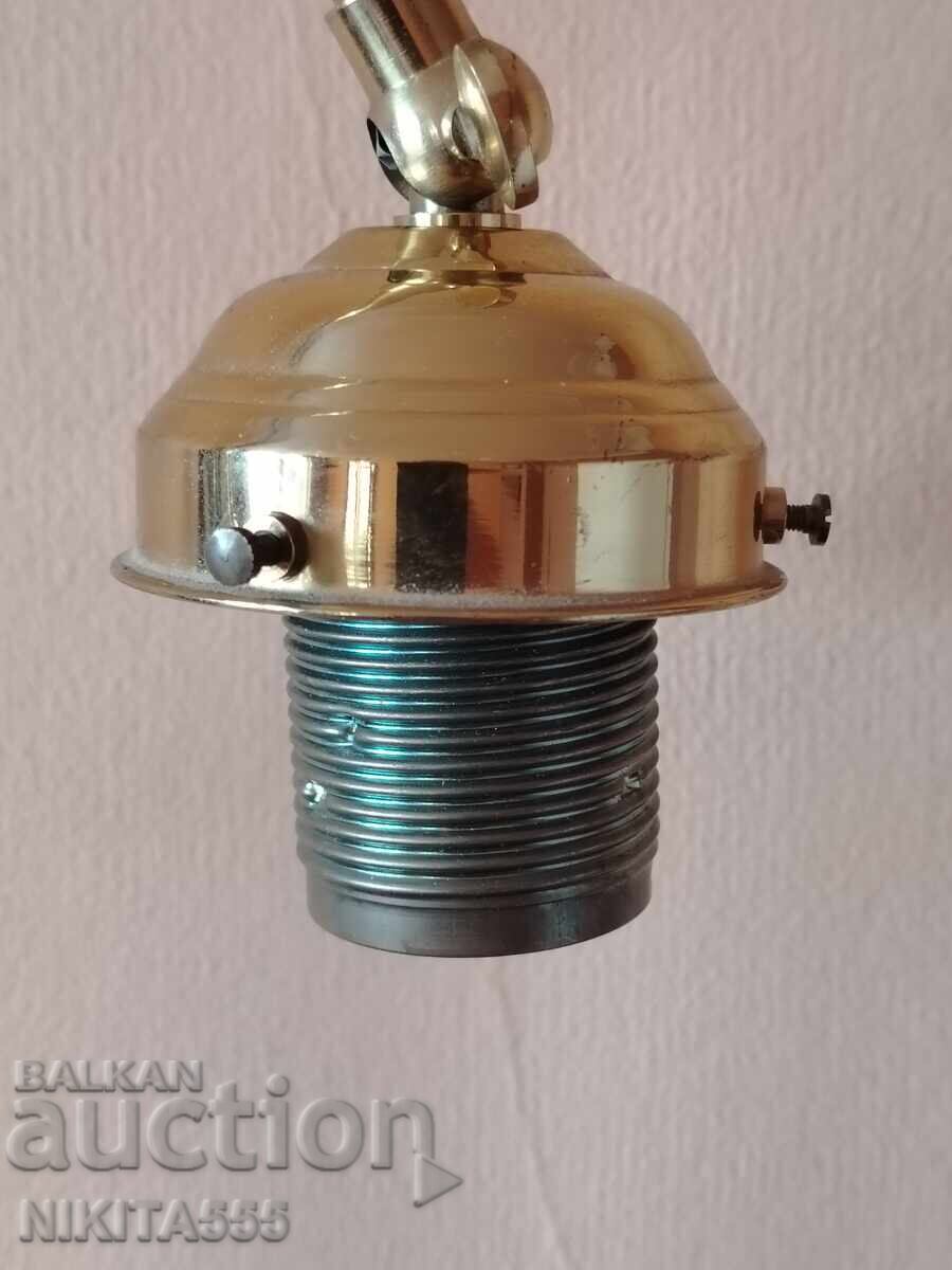 Аукцион Стара настолна антична месингова лампа с лебедова шия