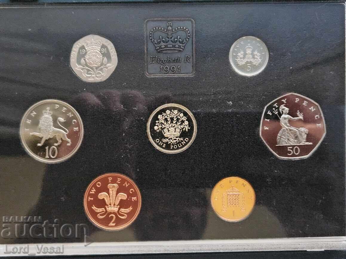 UK. 1991 Proof Annual Set with price 50.00 BGN | € 25.56 UK. 1991 Proof Annual Set with price 50.00 BGN | € 25.56