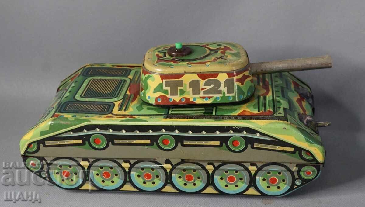 Auction  Old Czech mechanical tin toy - Tank/Panzer