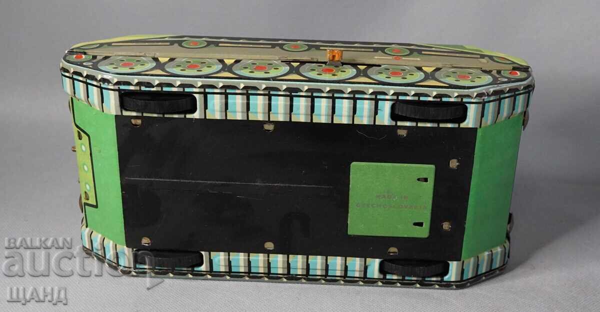 Old Czech mechanical tin toy - Tank/Panzer - 5