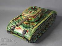 Old Czech mechanical tin toy - Tank/Panzer