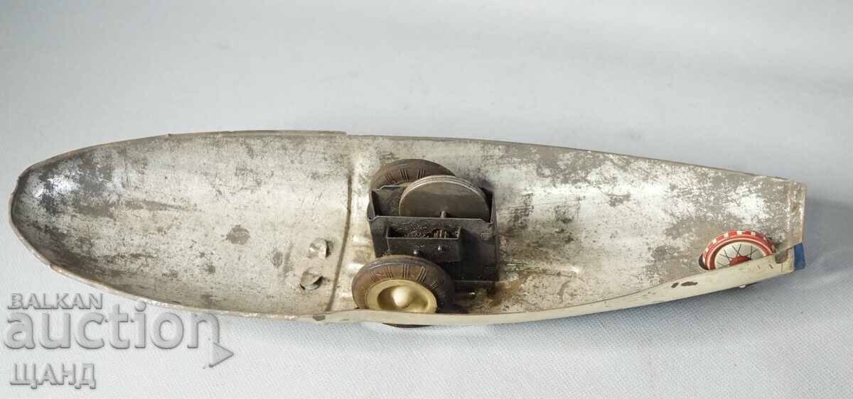 Motherboard with tires. Old metal toy model boat ship with price 10.15 BGN | € 5.19