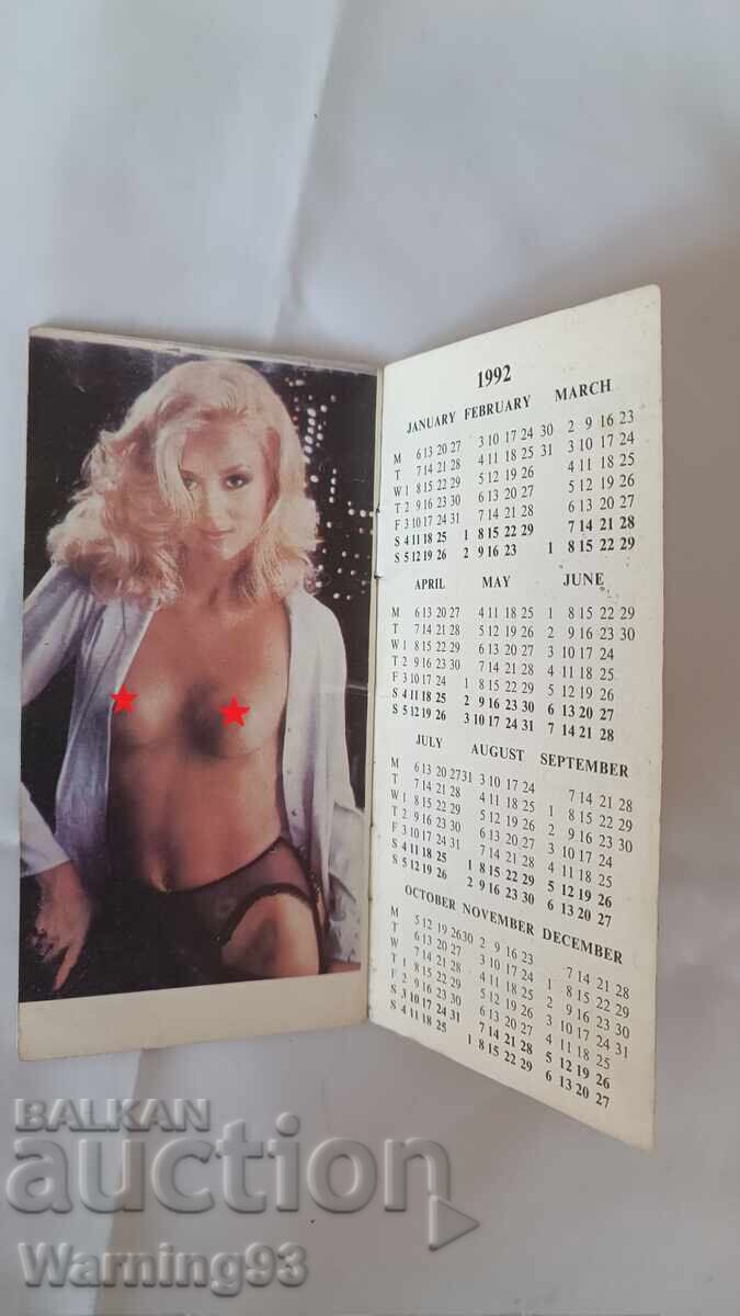 Old notebook - calendar with erotica from 1991 - 5