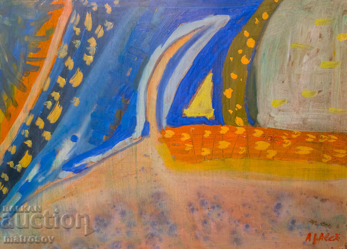 Abstract painting, oil paints