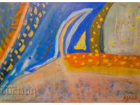 Abstract painting, oil paints