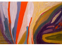 Abstract painting, oil paints