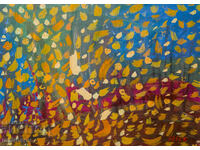 Compoziție abstractă, pictură în ulei