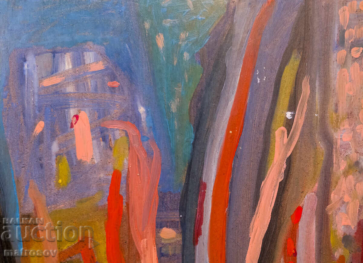 Auction  Abstract painting, oil paints