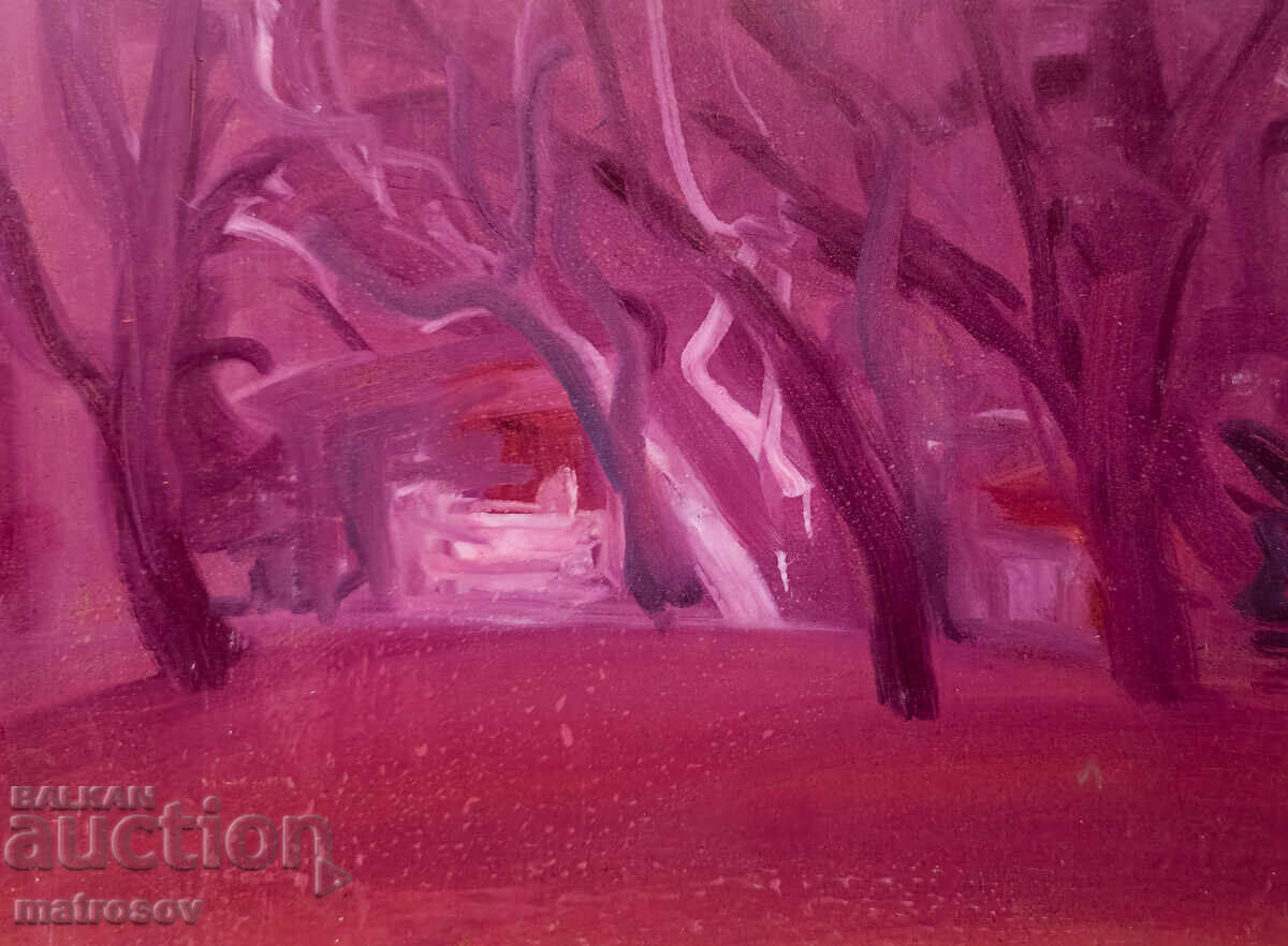 Delivery of Abstract painting, oil paints