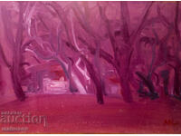 Abstract painting, oil paints