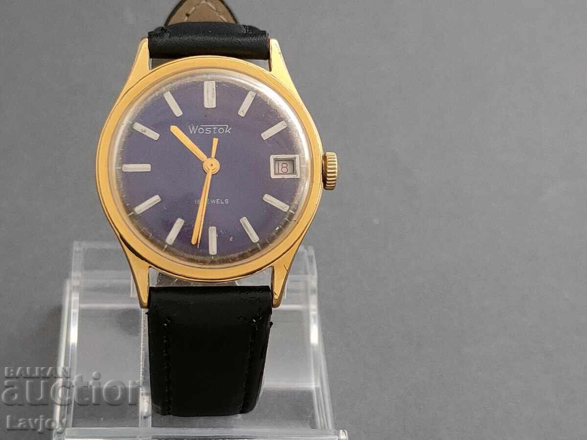 *Vastok*☭Wastok☭ au 10 επιχρυσωμένο ρετρό ρολόι με τιμή 110.00 BGN | € 56.24
