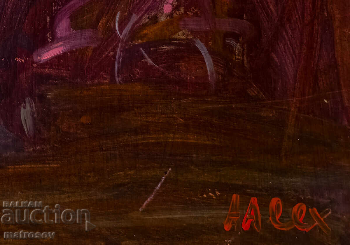 Абстрактна композиция, маслена картина - 6