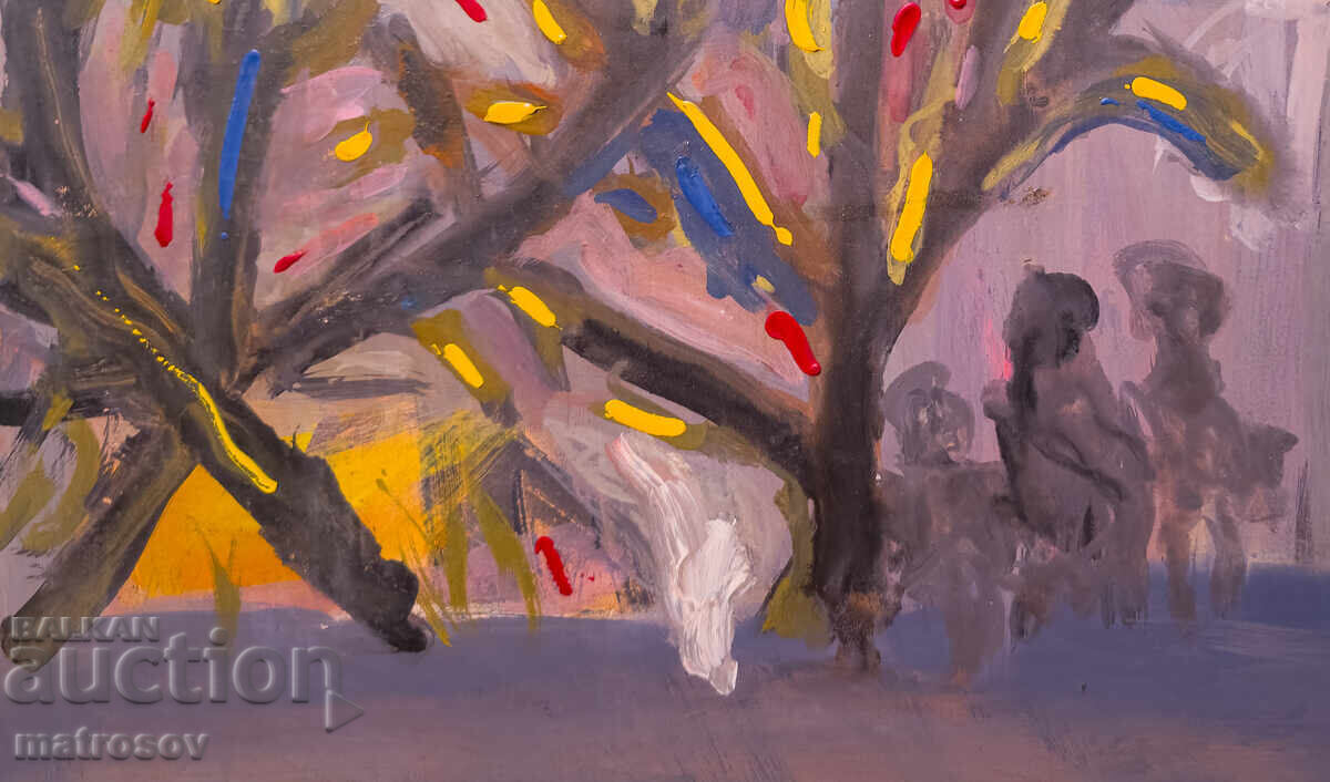 Delivery of Abstract painting, oil paints