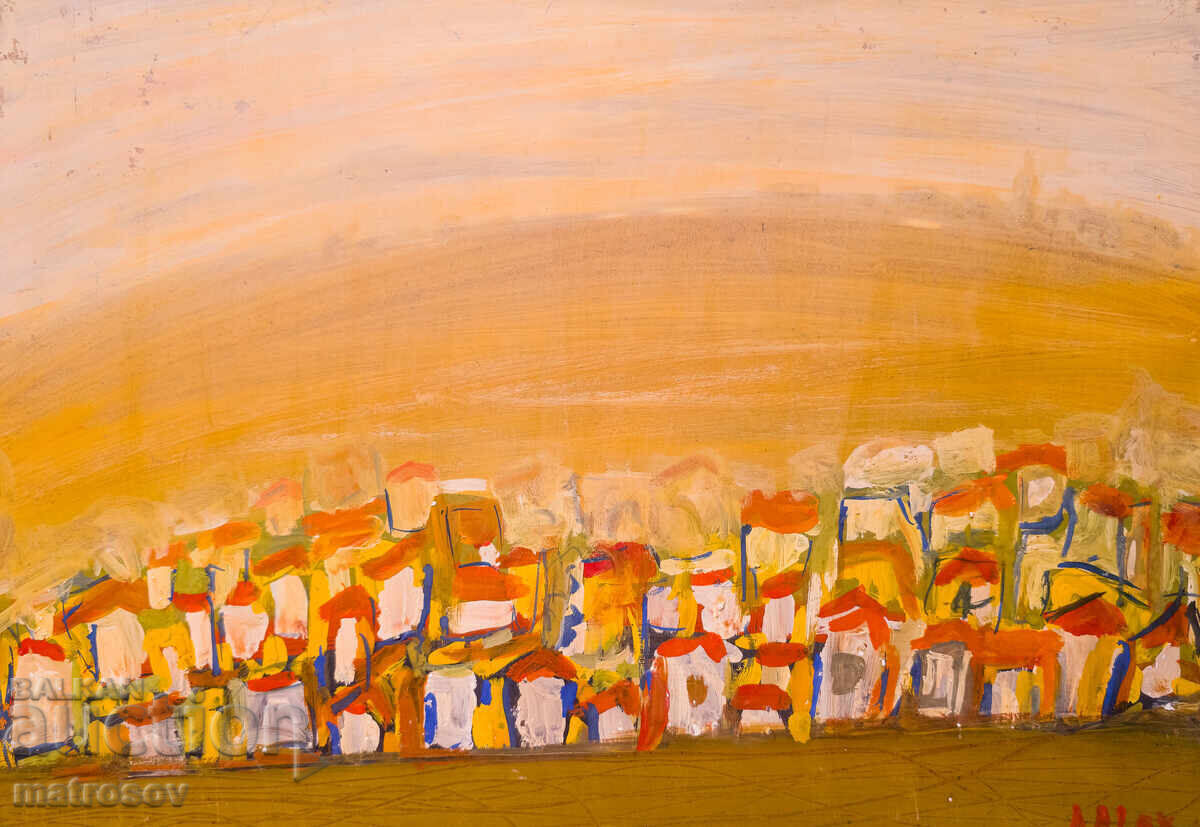 Abstract painting, oil paints, landscape with price 200.00 BGN | € 102.26