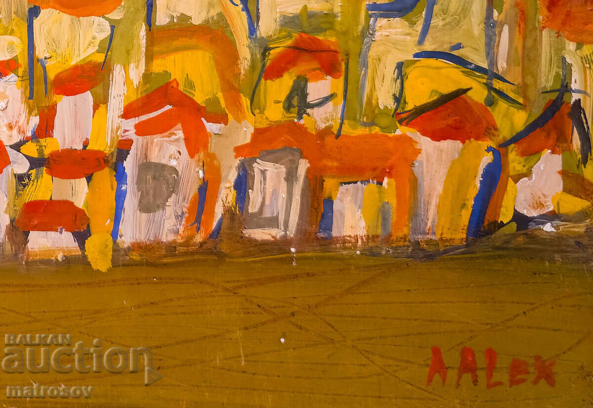 Abstract painting, oil paints, landscape - 5