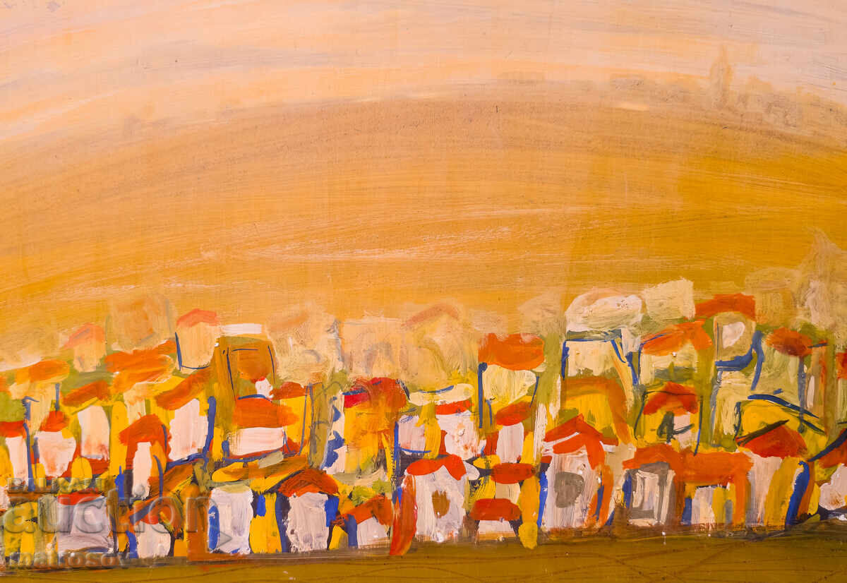 Abstract painting, oil paints, landscape - 6