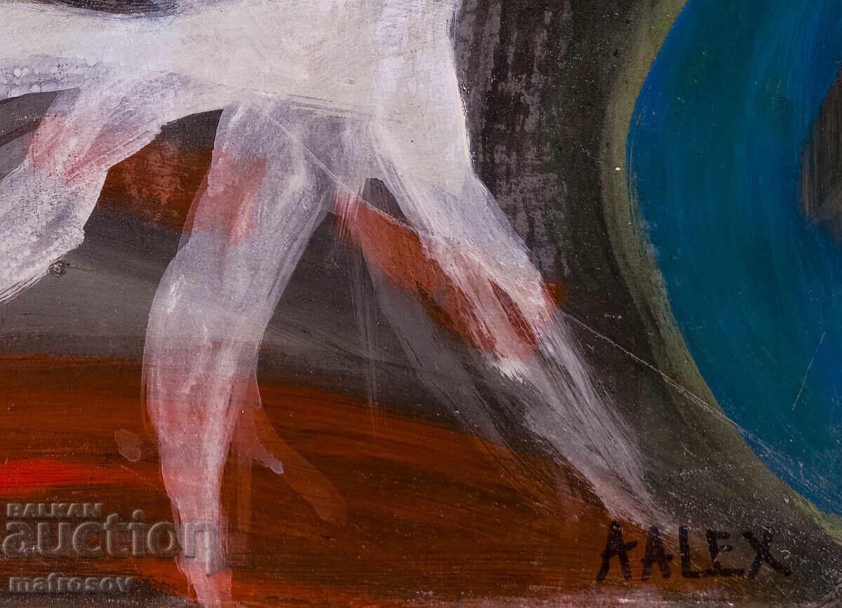 Compoziție abstractă, pictură în ulei - 6