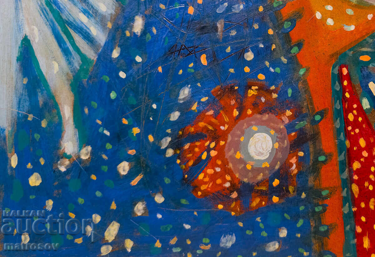 Delivery of Abstract painting, oil paints