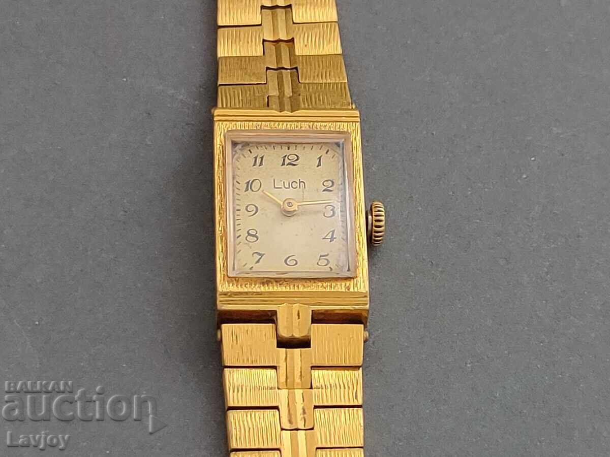 Luch Lŭch Ladies' Retro Gold-Plated AU 10 Watch - 5 Luch Lŭch Ladies' Retro Gold-Plated AU 10 Watch - 5