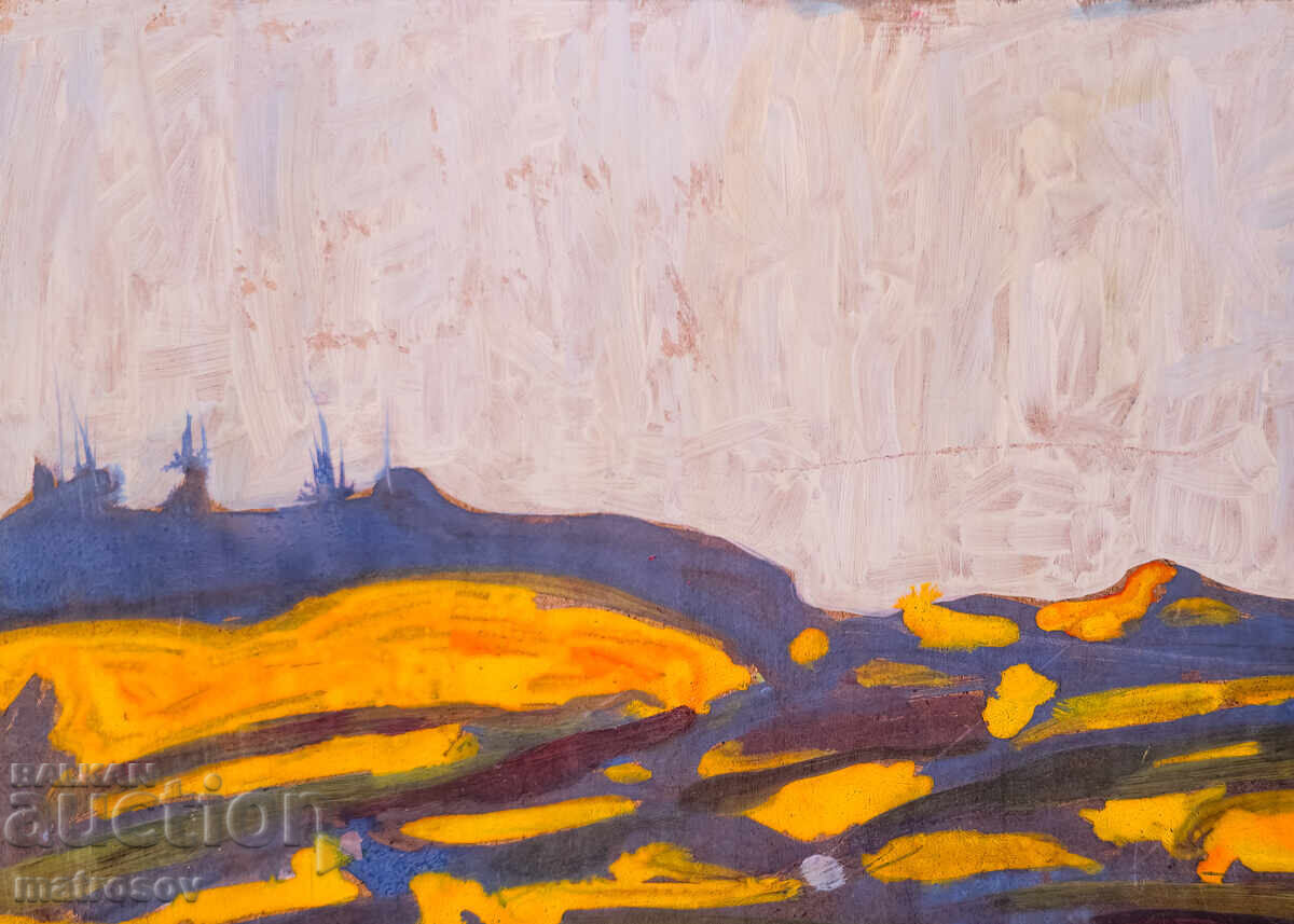 Аукцион Абстрактна картина, пейзаж, маслени бои