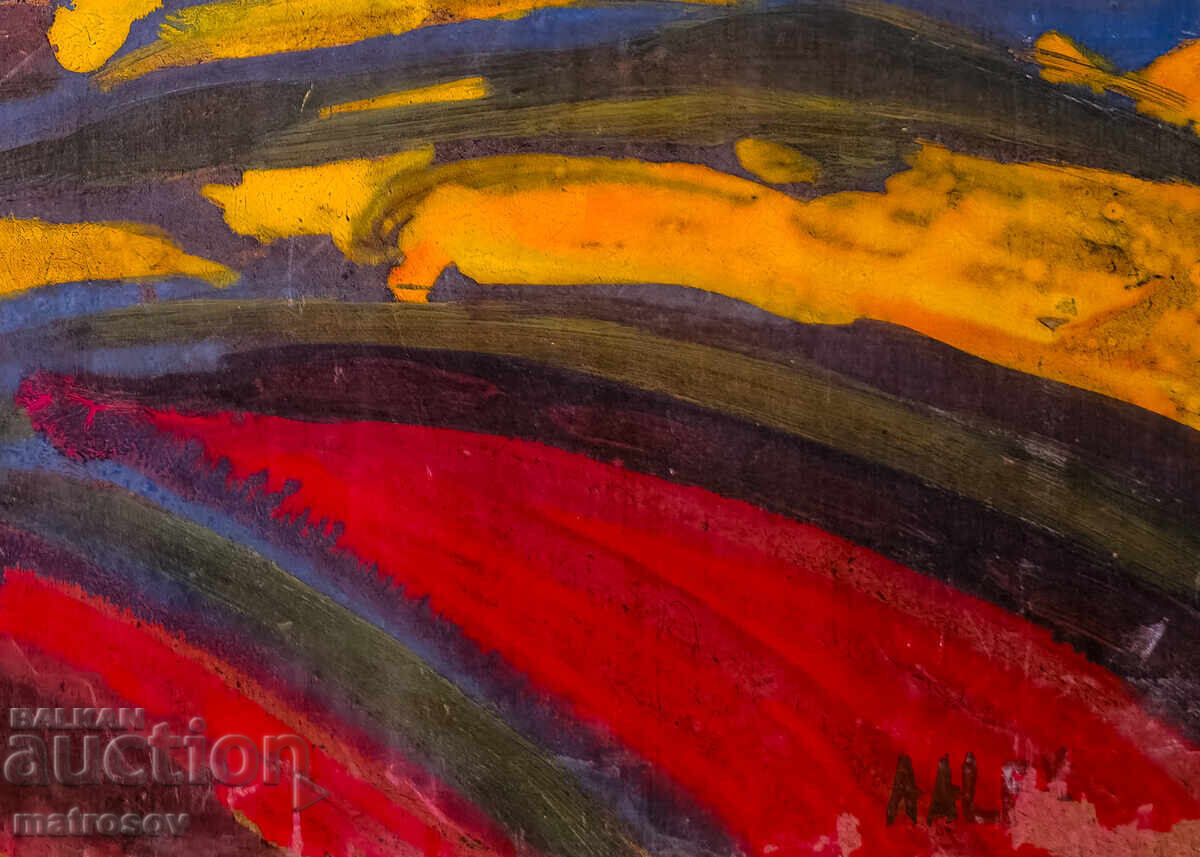 Абстрактна картина, пейзаж, маслени бои - 6