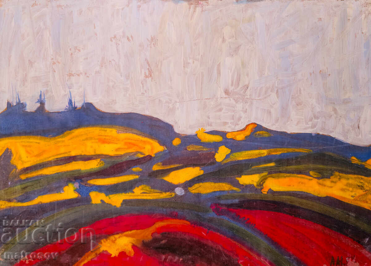 Абстрактна картина, пейзаж, маслени бои