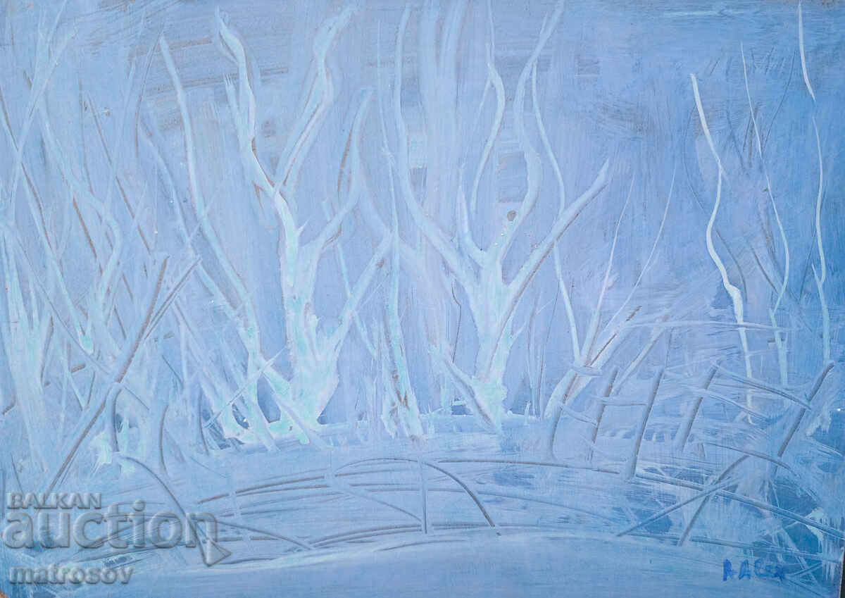 Абстрактна композиция, маслена картина - 5