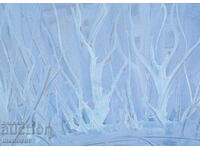 Compoziție abstractă, pictură în ulei