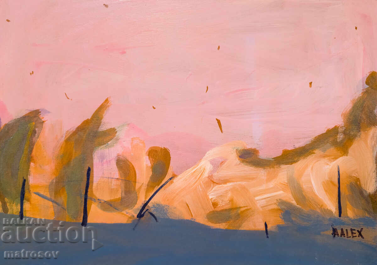 Compoziție abstractă, pictură în ulei cu preț 200.00 BGN | € 102.26