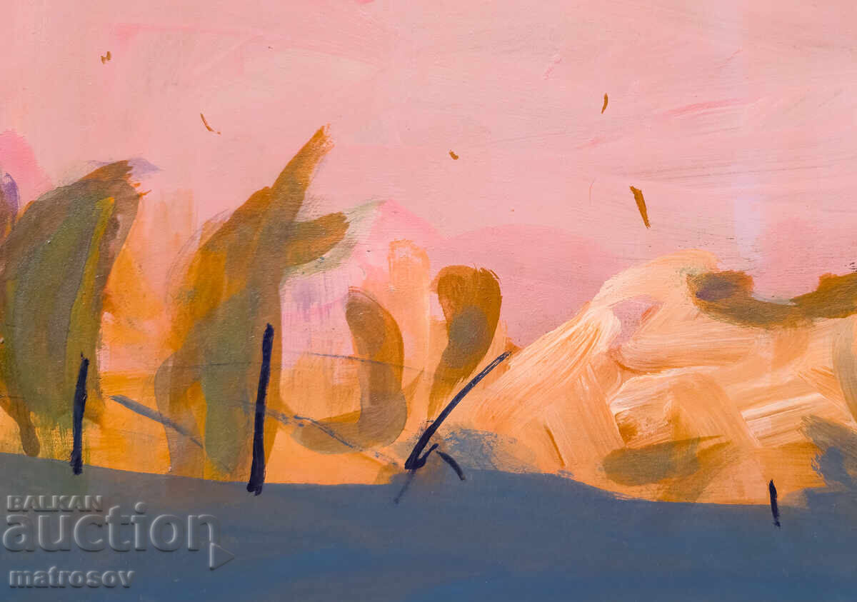 Livrarea Compoziție abstractă, pictură în ulei