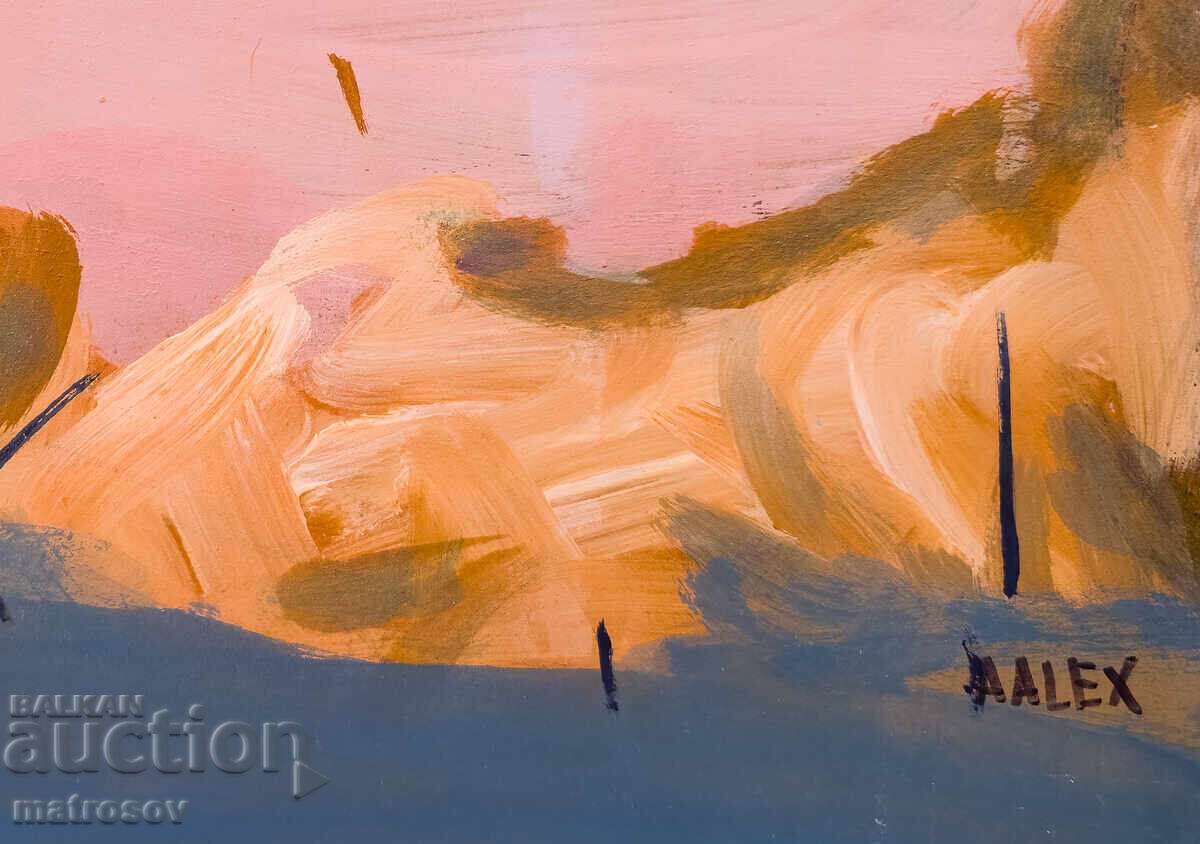 Compoziție abstractă, pictură în ulei - 6