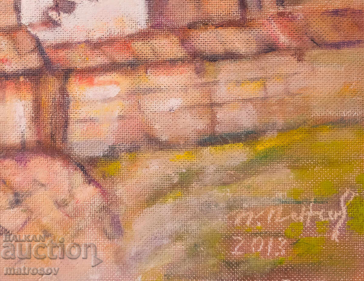 Landscape with houses, painting, oil paints with price 200.00 BGN | € 102.26 Landscape with houses, painting, oil paints with price 200.00 BGN | € 102.26