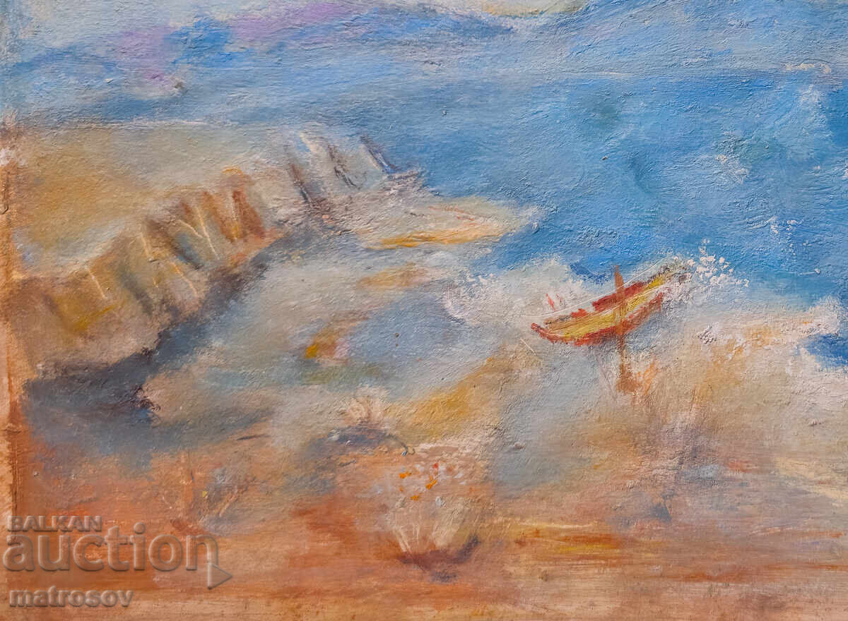 Παράδοση Ελαιογραφία, θαλασσινή ακτή Παράδοση Ελαιογραφία, θαλασσινή ακτή