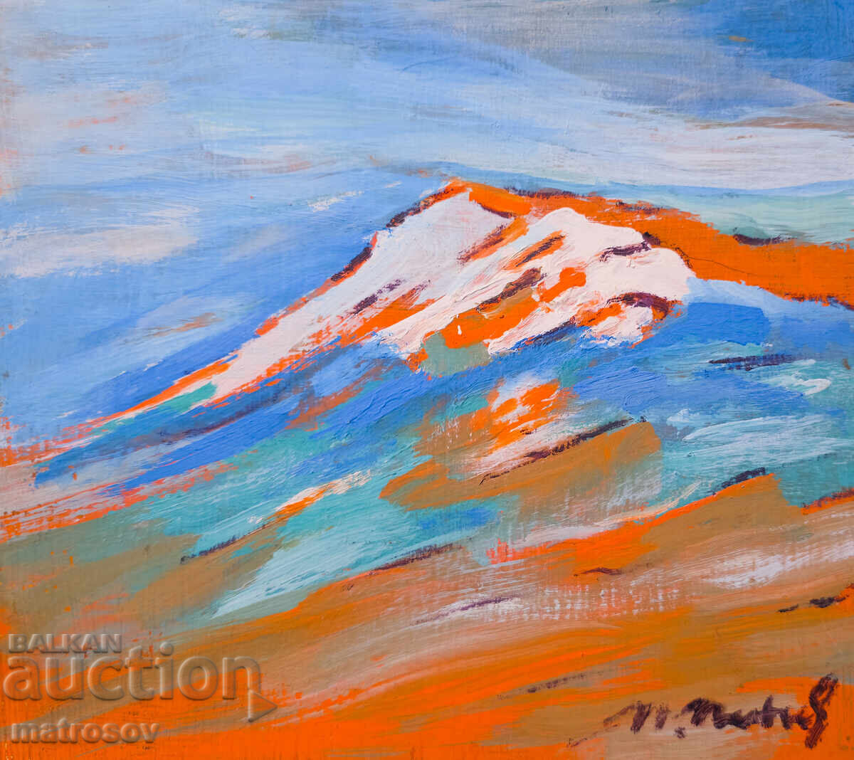Oil painting, mountain landscape with price 200.00 BGN | € 102.26
