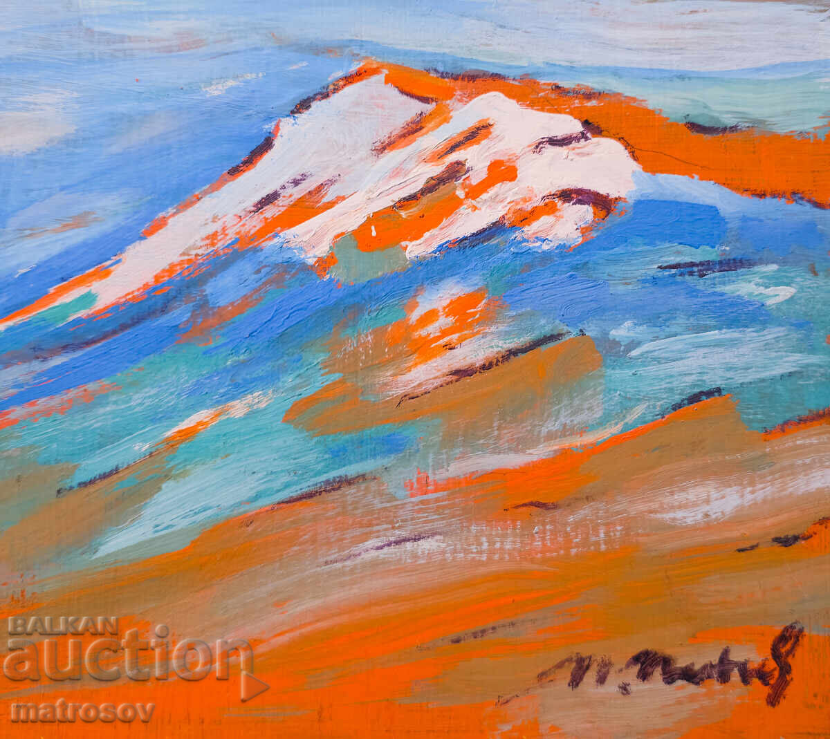 Delivery of Oil painting, mountain landscape