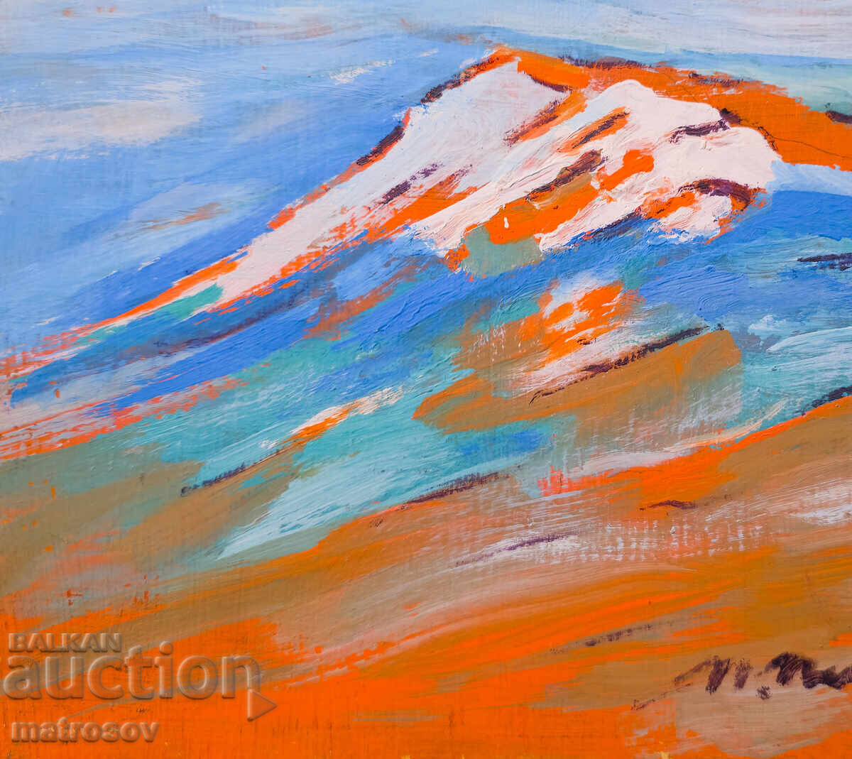 Oil painting, mountain landscape - 5