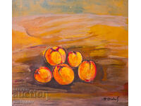 Tablou în ulei, natură statică cu fructe