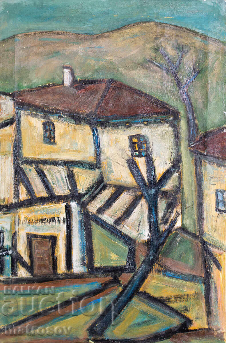 Аукцион Маслена картина, битов пейзаж