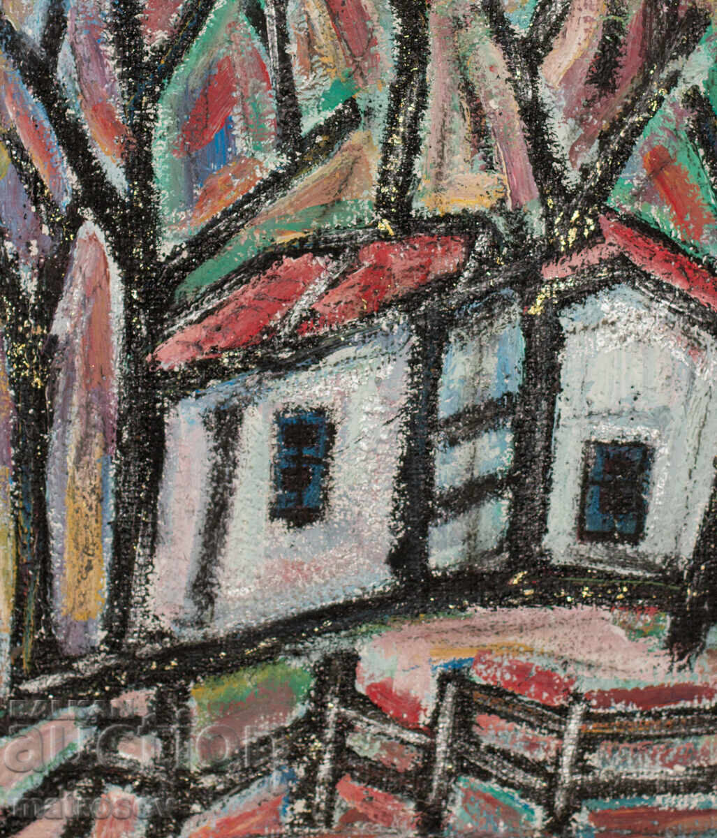 Peisaj, pictură în ulei - 5