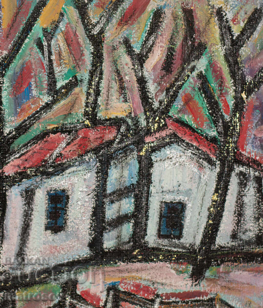 Peisaj, pictură în ulei - 6