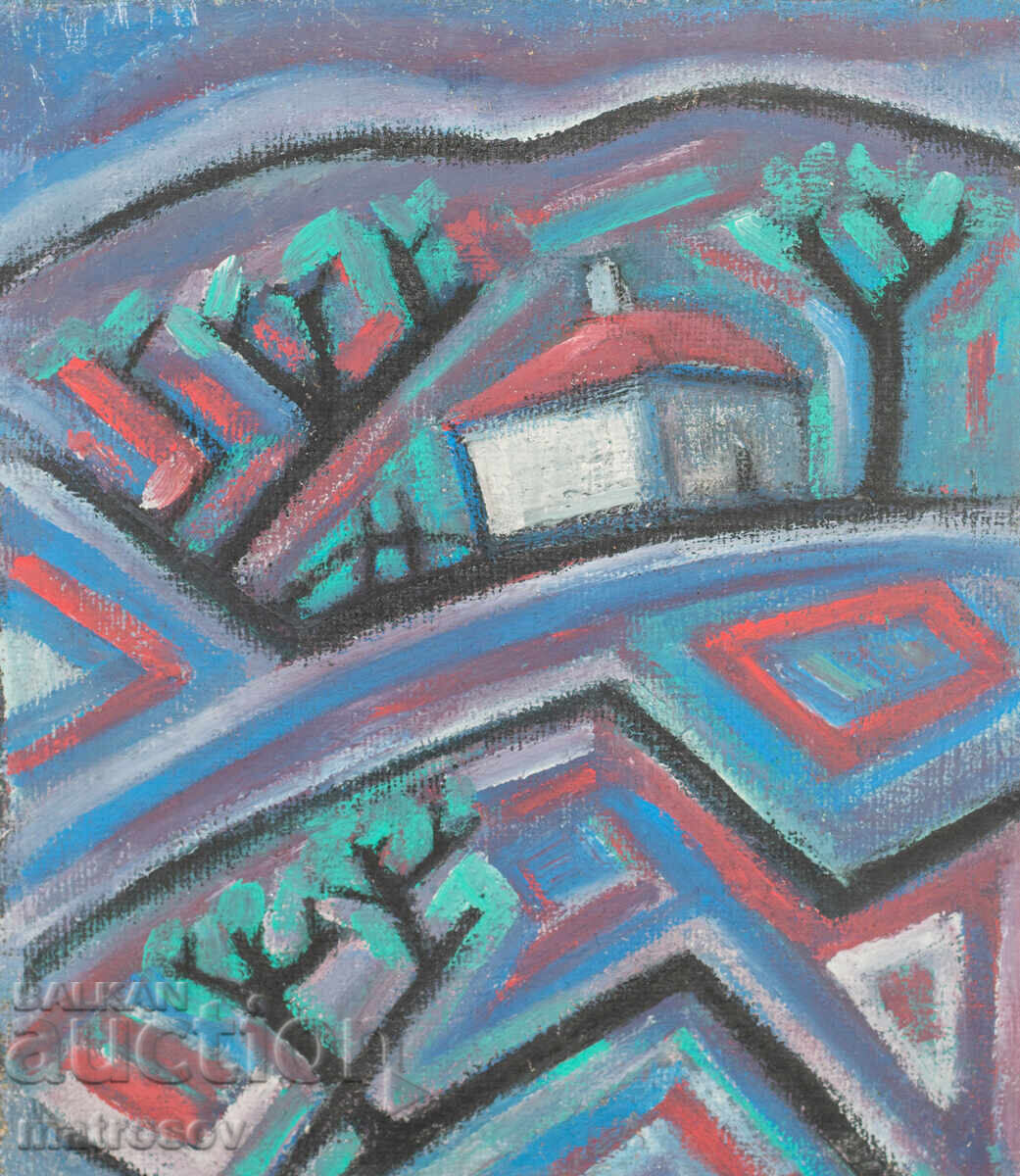 Abstract painting, landscape, oil paints with price 200.00 BGN | € 102.26