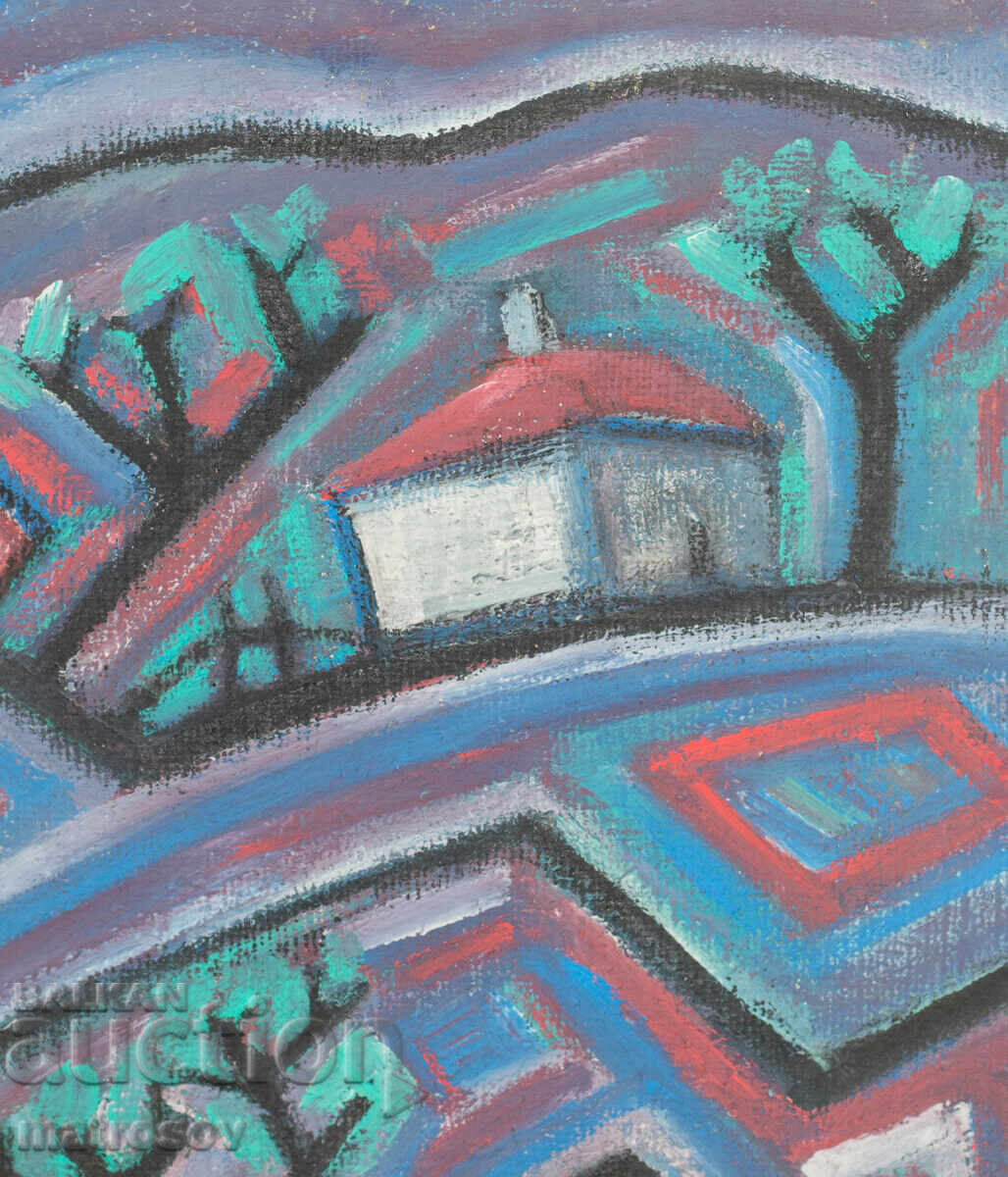 Delivery of Abstract painting, landscape, oil paints