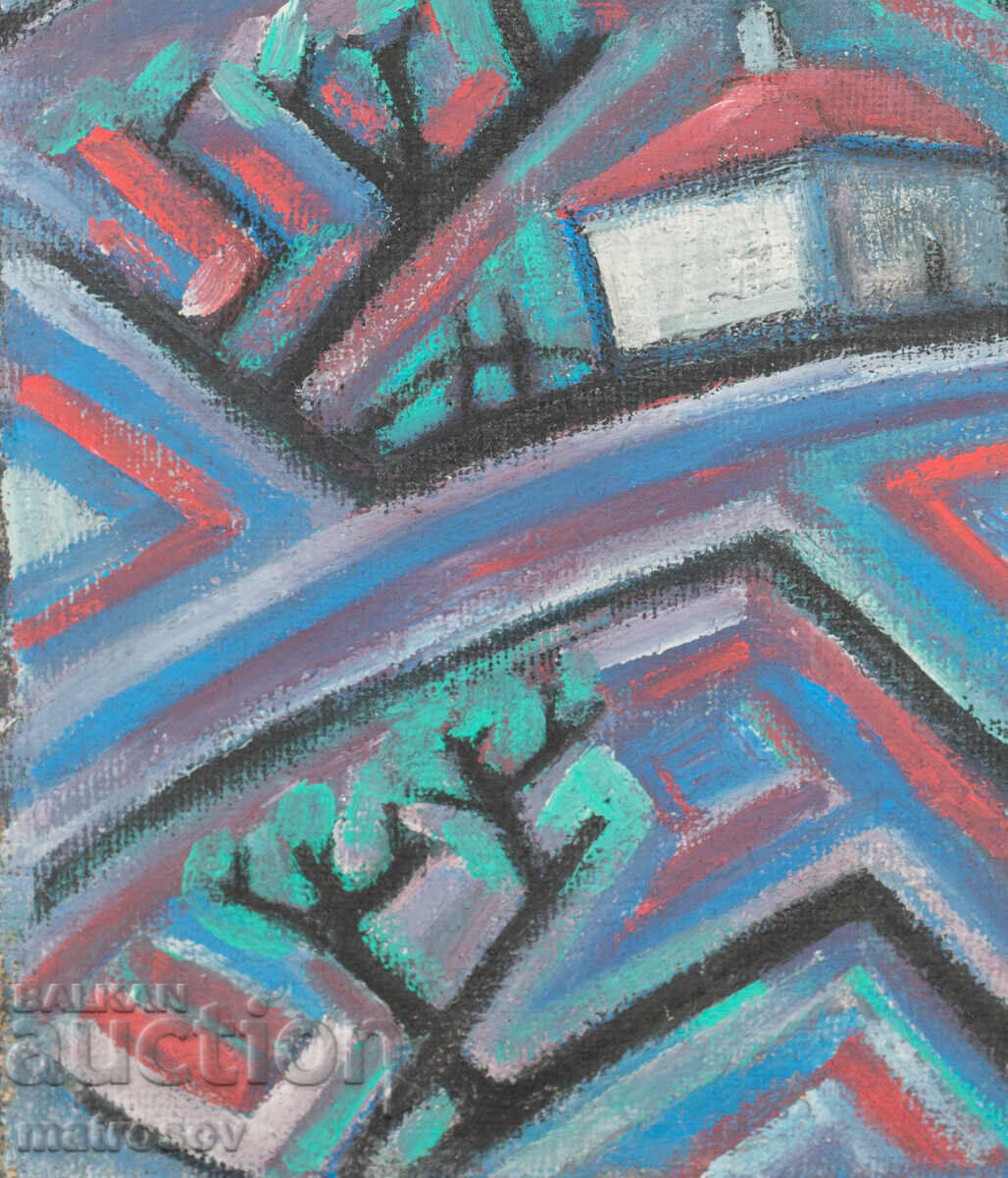 Abstract painting, landscape, oil paints - 6