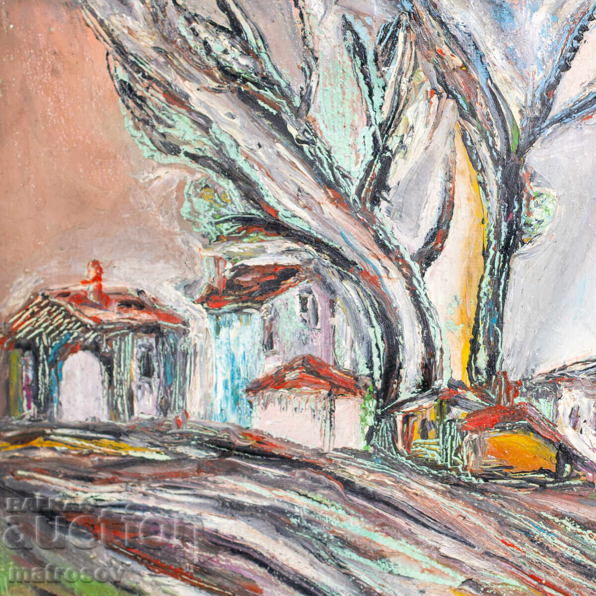 Delivery of Valentin Radenovski, oil painting, landscape 2004