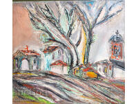 Valentin Radenovski, oil painting, landscape 2004