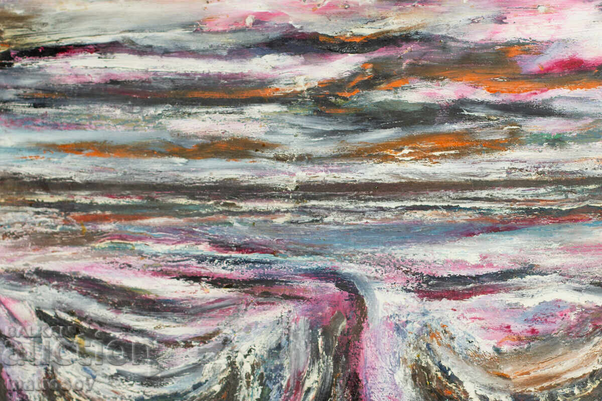 Auction  Valentin Radenovski, oil painting, "Fishing Boats"